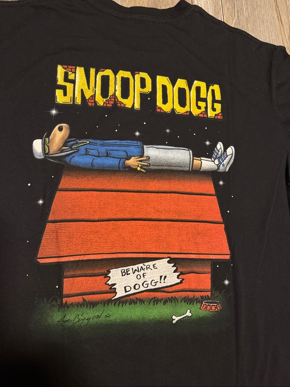Joe Cool Snoop Dog Black Graphic Tee